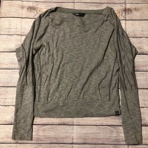 The North Face solid gray crew neck sweatshirt